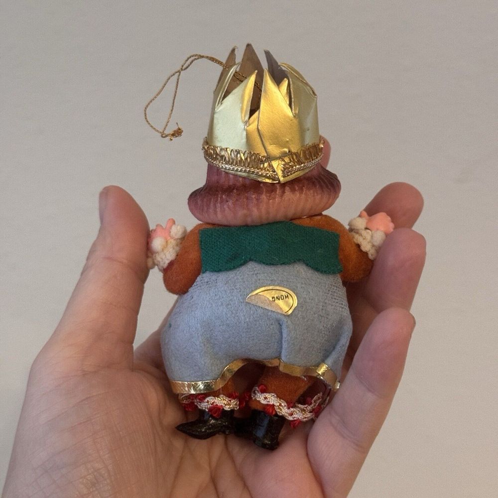 Vintage 1960s Christmas Ornament Old King Cole Alice In Wonderland Kitsch‎ Retro - Picture 6 of 9